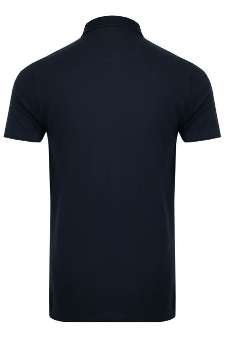 Weird Fish Miles Pique Navy Polo Shirt Navy