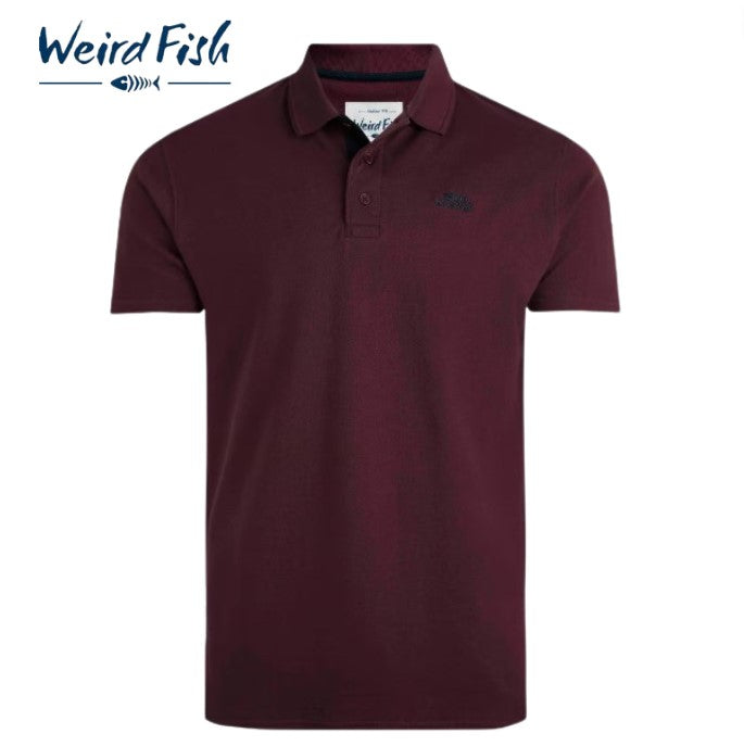 Weird Fish Miles Organic Pique Wine Polo Wine