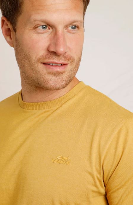 Weird Fish Fished Mustard T-Shirt Gold