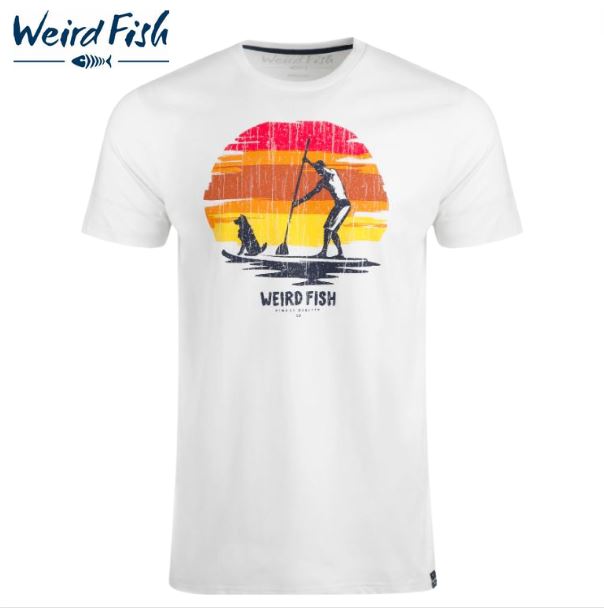 Weird Fish What Sup Dusty White T-Shirt White