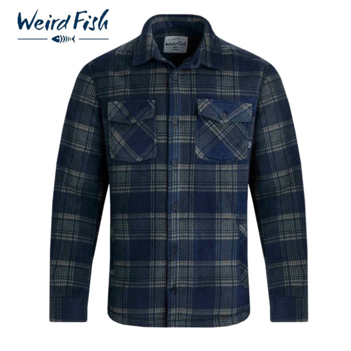 Weird Fish Tyburn Navy Shacket Navy