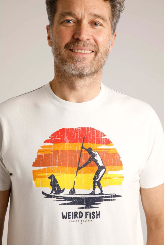 Weird Fish What Sup Dusty White T-Shirt White