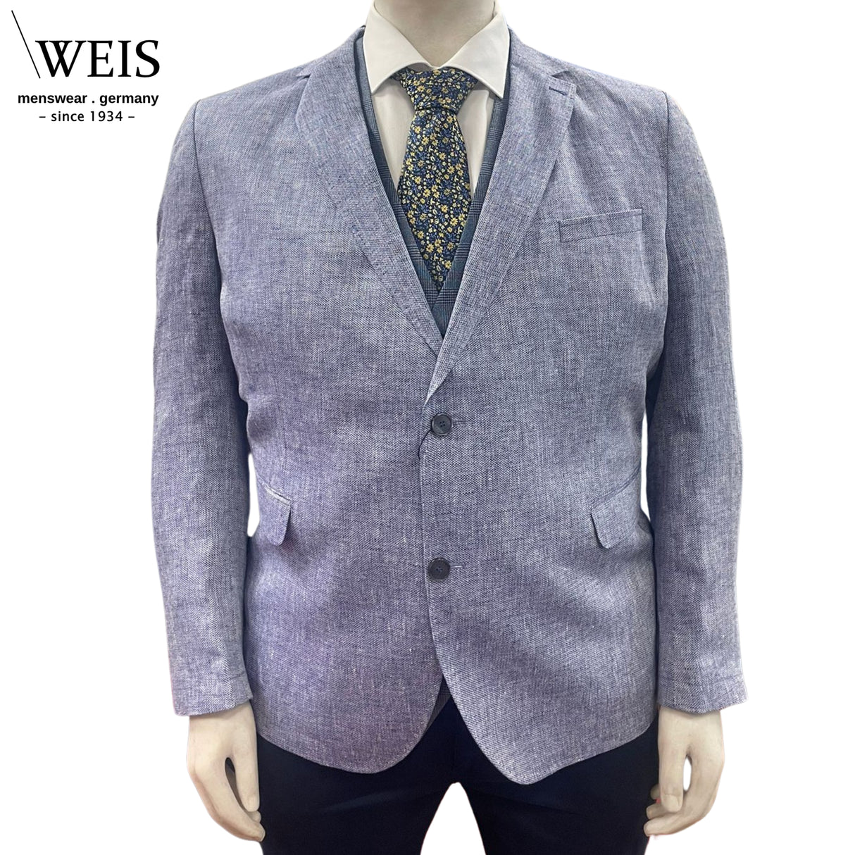 Weis Bros Diego Blue Linen Jacket Blue
