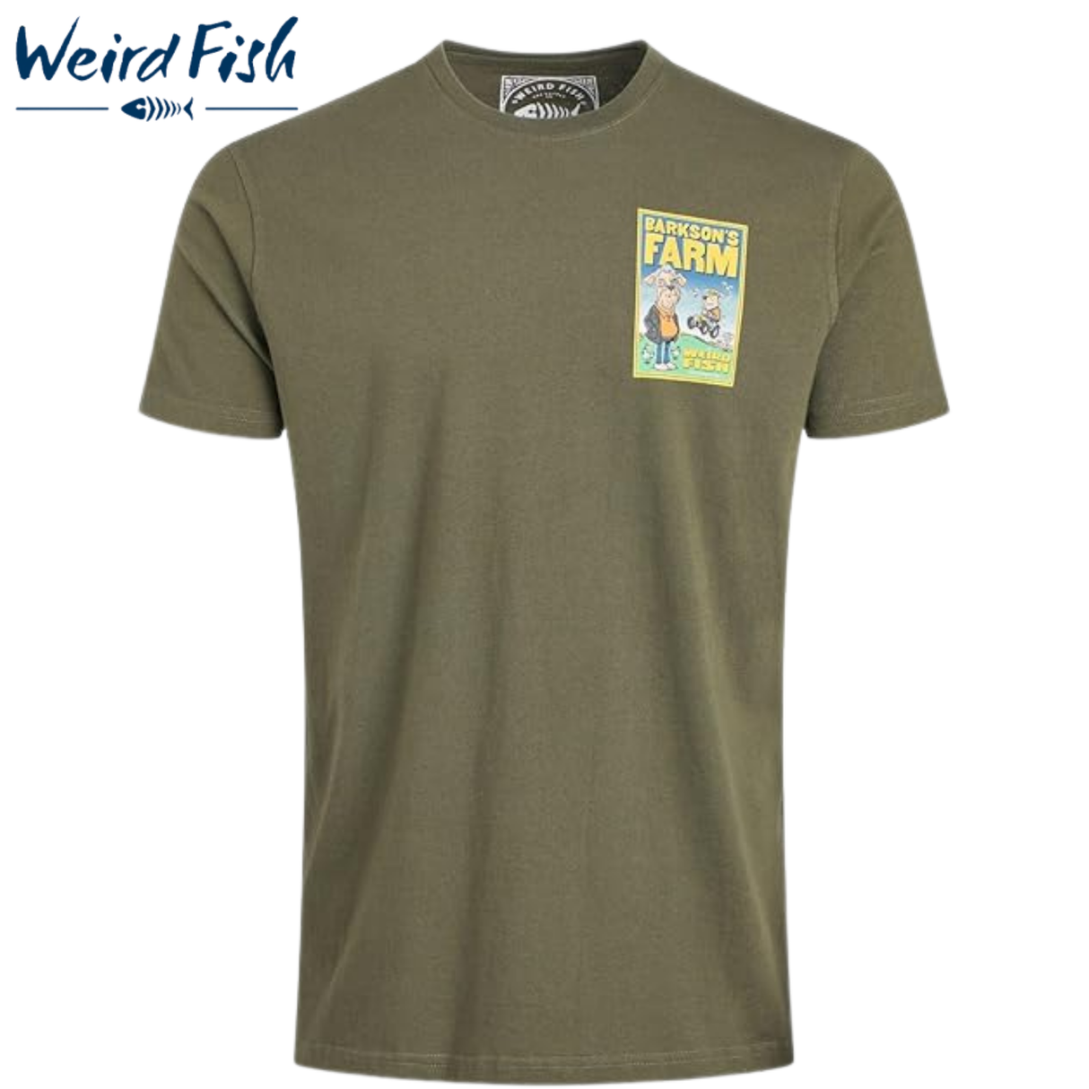 Weird Fish Barksons Farm Green T-Shirt Green
