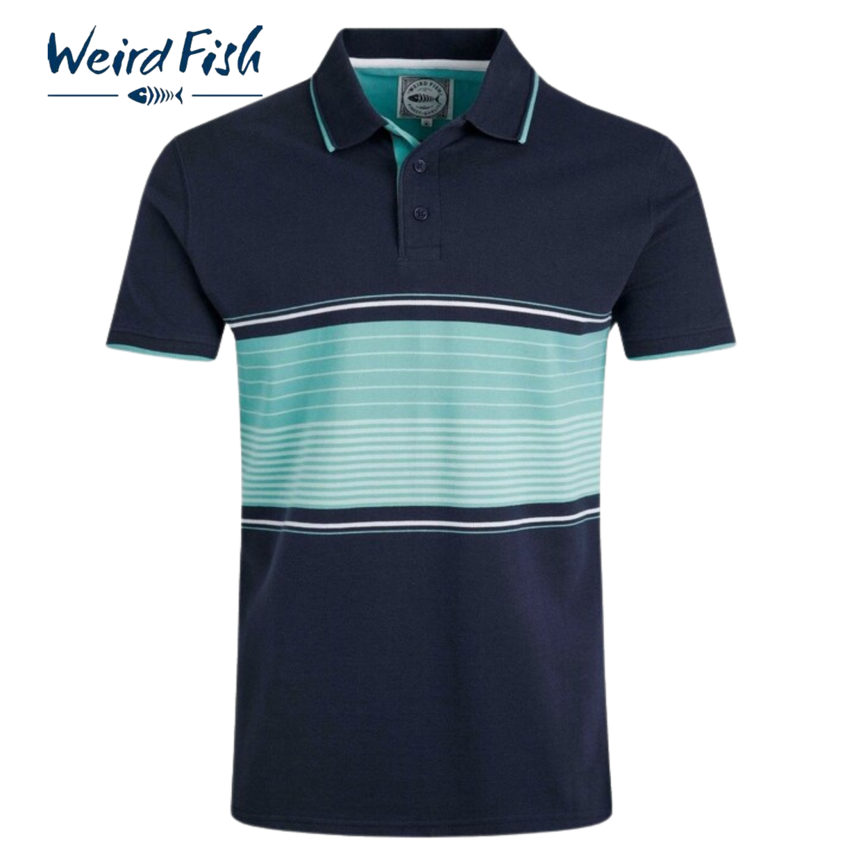 Weird Fish Sunbury Aquamarine Polo Blue