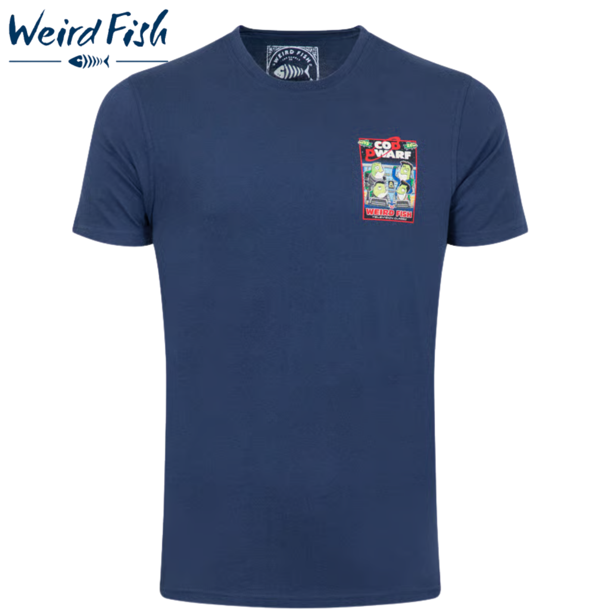 Weird Fish Cod Dwarf Artist Logo Tee Navy