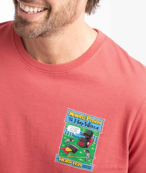 Weird Fish Holy Whale Artist Red Tee Red
