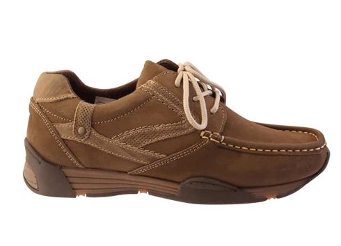 Wrangler Lusk Nut Nubuck Laced Shoe Brown