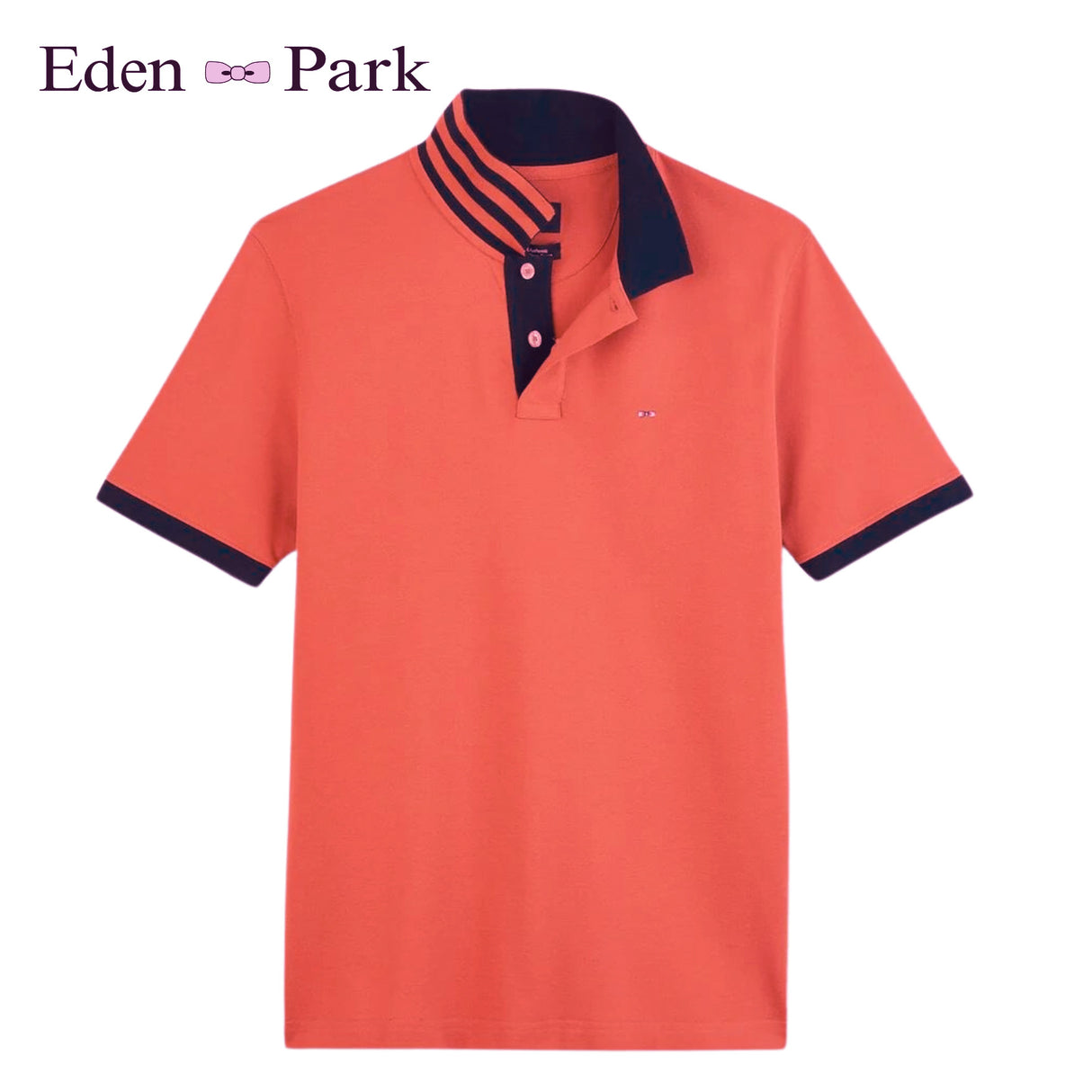 Eden Park Capitanie Lobster Tipped Polo Pink