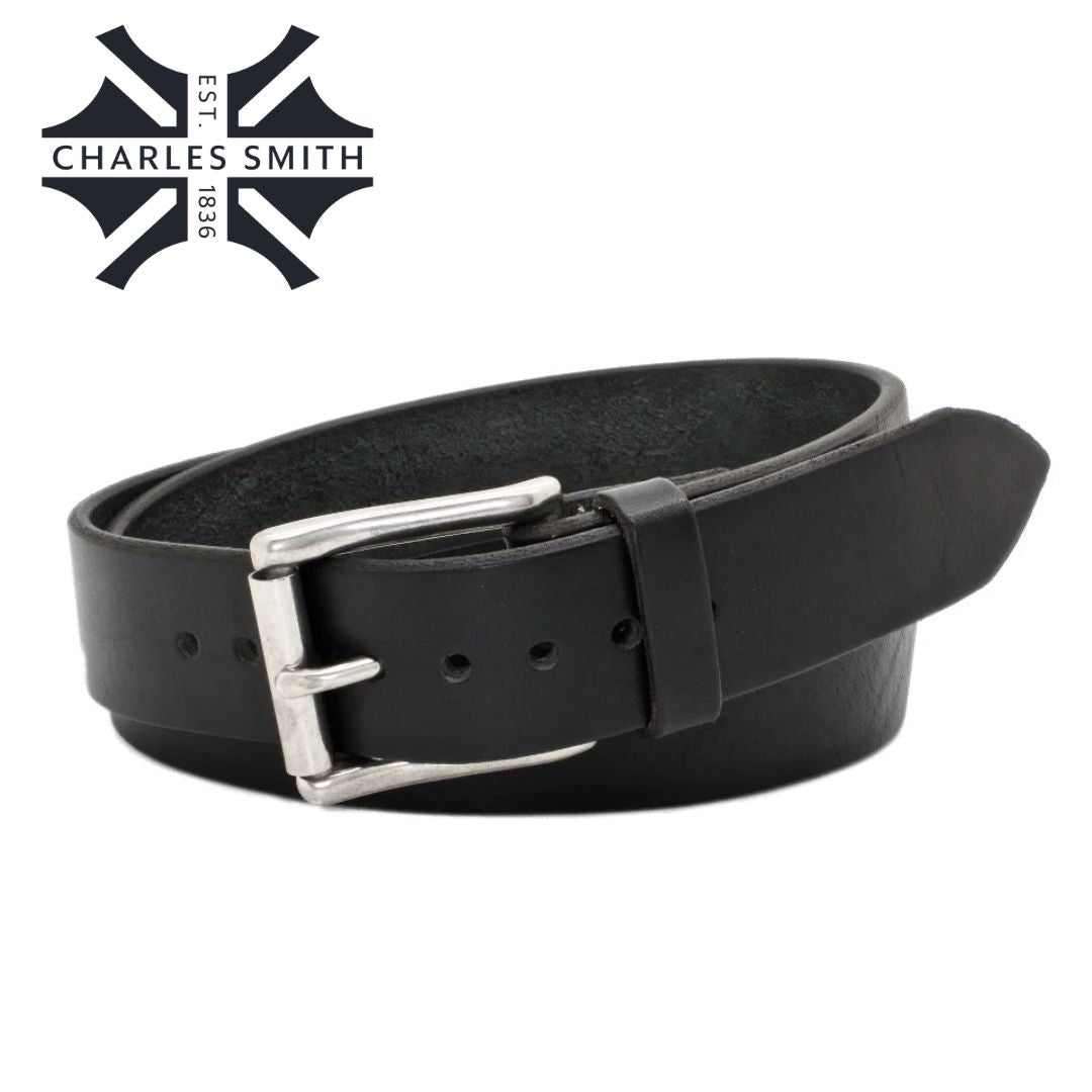 Charles Smith Black Leather Belt Black