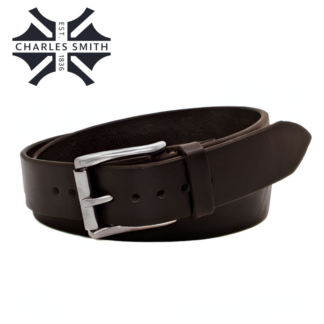 Charles Smith Brown Leather Belt Brown