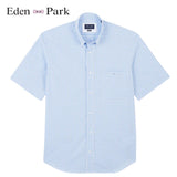 Eden Park Sky Blue Mini Check Shirt Blue