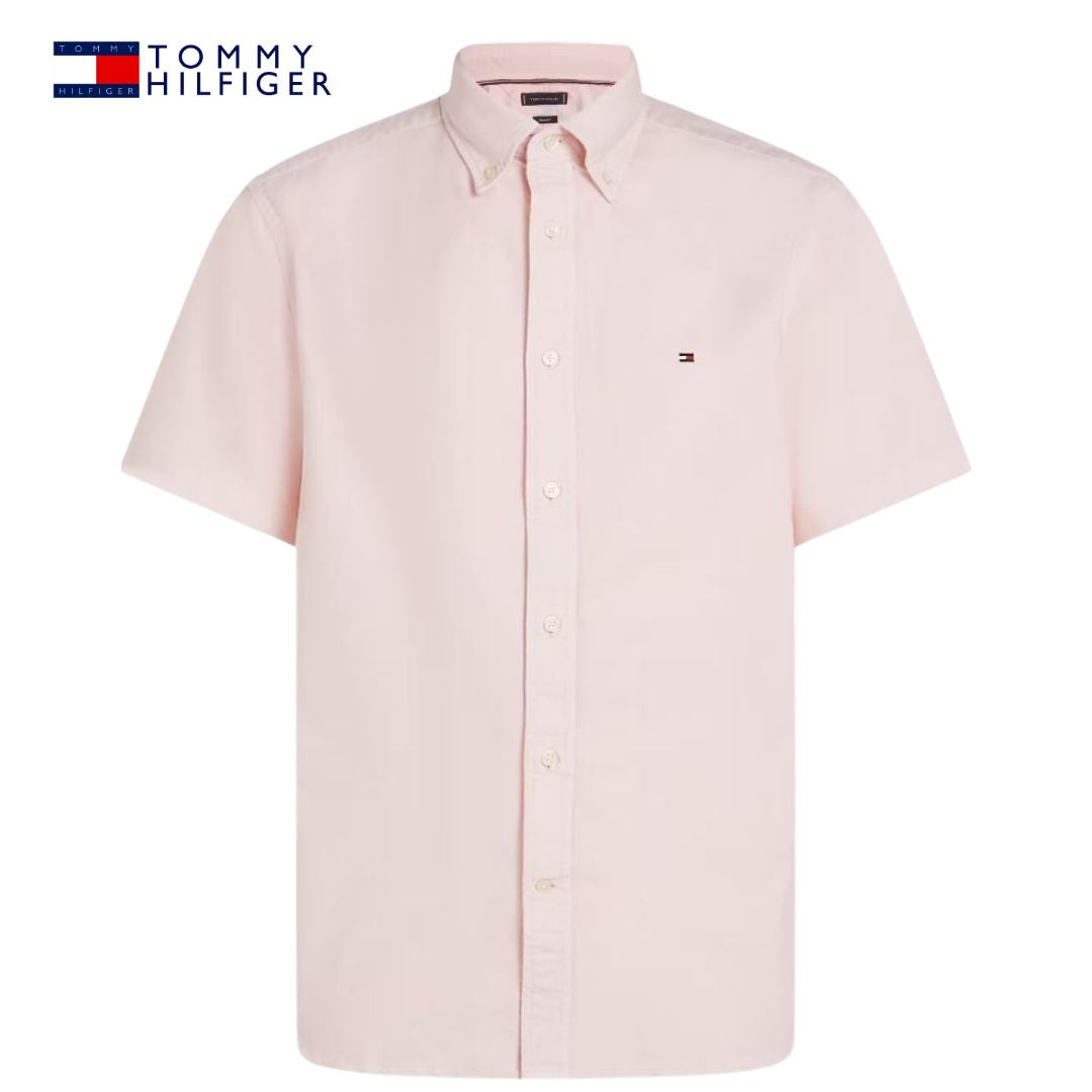 Tommy Hilfiger Oxford Short Sleeve Shirt Pink