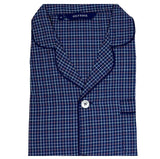Gilt Edge Poplin Blue Check Pyjama Set Blue