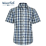 Weird Fish Sky Blue Check Shirt Blue
