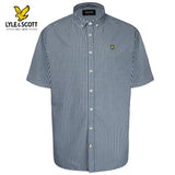 Lyle & Scott Gingham Navy Check Shirt Blue