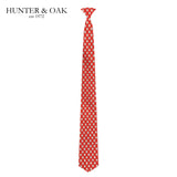 Hunter & Oak Red & Blue Spotted Tie Red