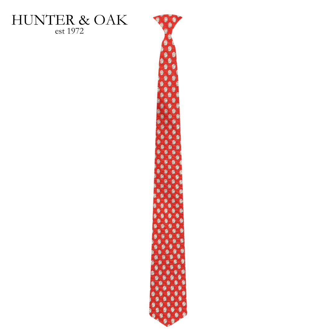 Hunter & Oak Red & Blue Spotted Tie Red