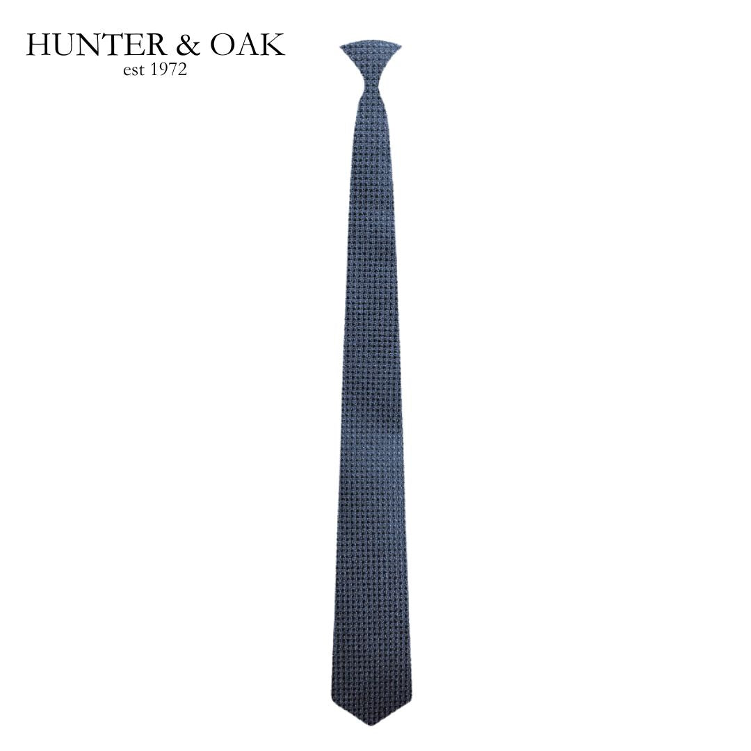 Hunter & Oak Dark Navy Textured Tie Navy