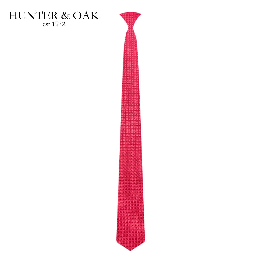 Hunter & Oak Red Textured Tie Red