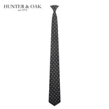 Hunter & Oak Navy & Grey Spotted Tie Navy