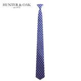 Hunter & Oak Navy & Pink Spotted Tie Navy