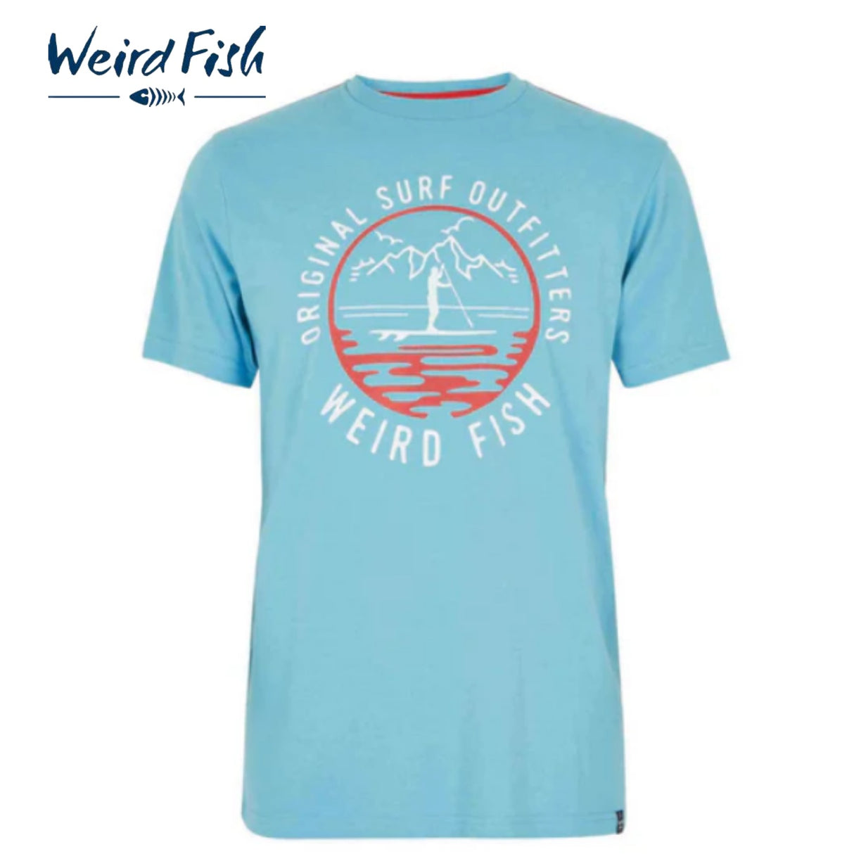 Weird Fish Paddle Graphic Blue Tee Blue