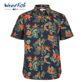 Weird Fish Faraway Short Sleeve Shirt Navy