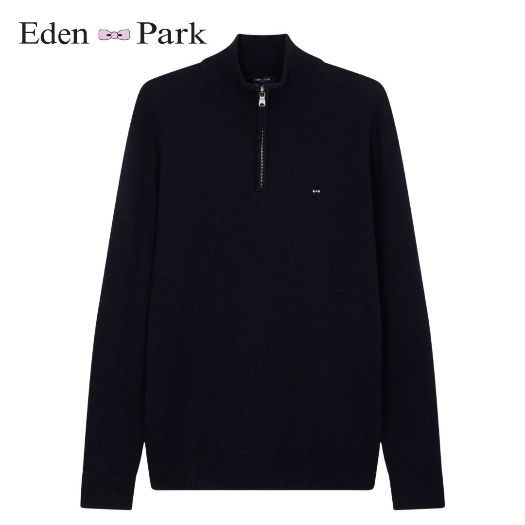 Eden Park Edinburgh Quarter Zip Knit Navy