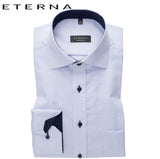 Eterna Light Blue Fleck Shirt Blue
