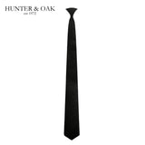 Hunter & Oak X-Long Black Twilll Tie Black