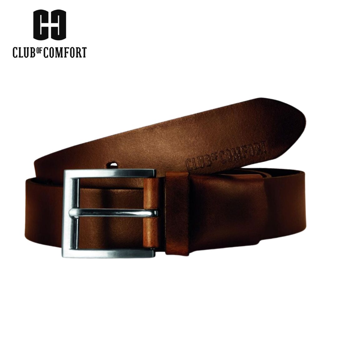 C.O.C Brown Leather Stretch Belt Brown