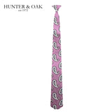 Hunter & Oak X-Long Lilac Detail Tie Purple