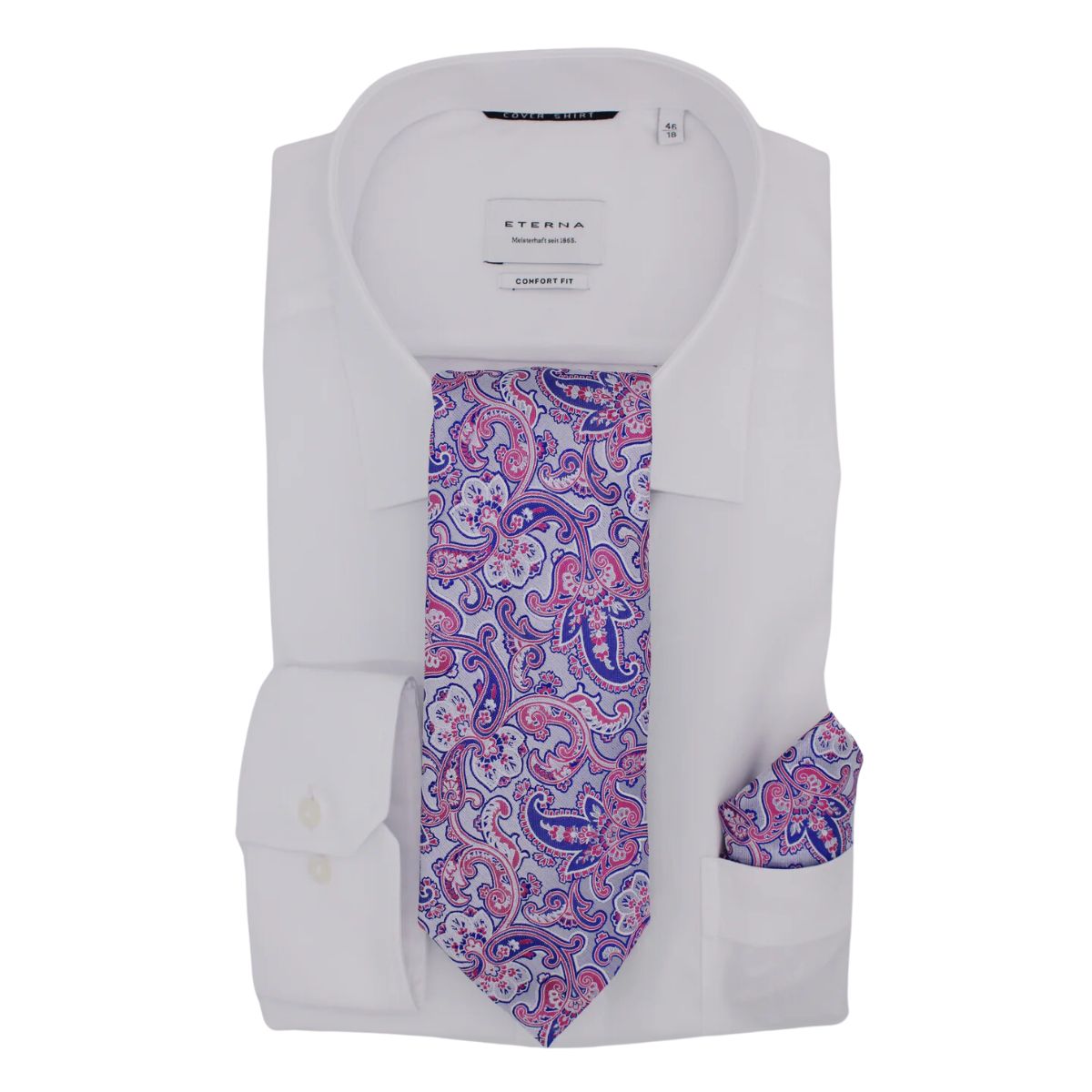 Hunter & Oak X-Long Pink Paisley Tie Pink