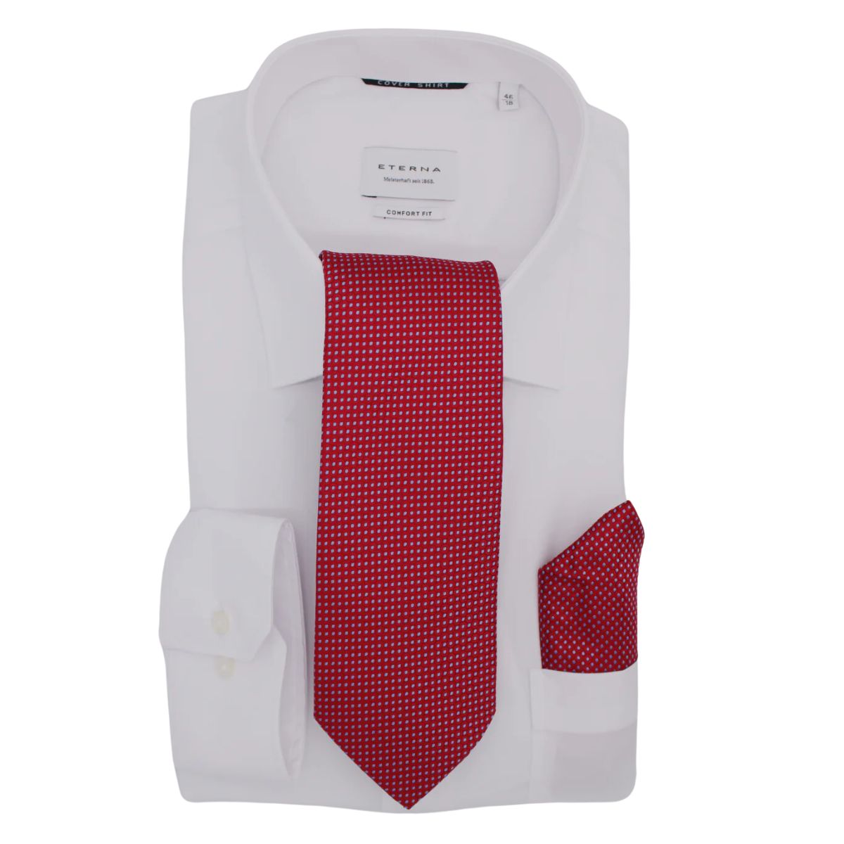 Hunter & Oak X-Long Red Dotted Tie Red