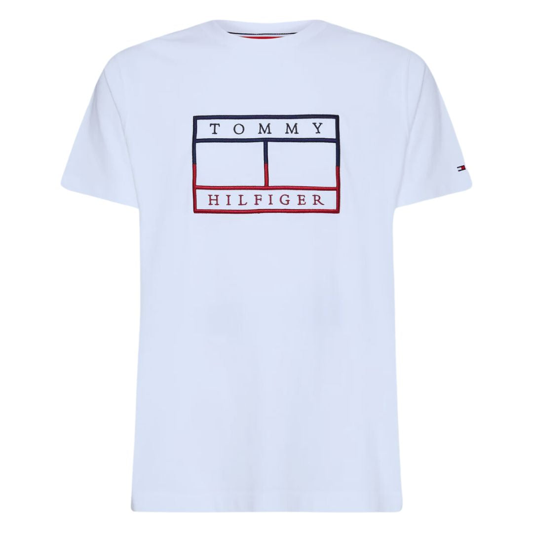 Tommy Hilfiger Outline Logo White Tee White