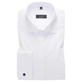 Eterna White Twill Double Cuff Shirt White