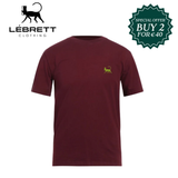 Lebrett Crew Neck Plum Logo T-Shirt Wine