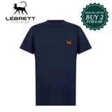Lebrett Crew Neck Navy Logo T-Shirt Navy