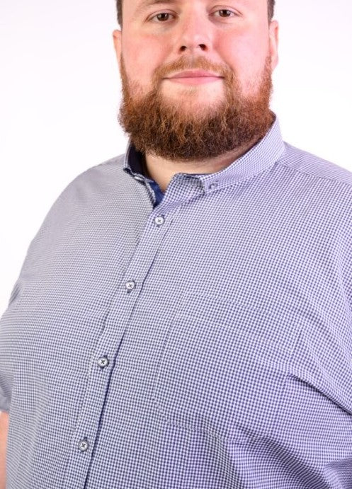 Mc Ivor Eunan Navy & White Check Shirt Navy