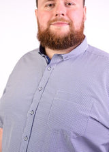 Mc Ivor Eunan Navy & White Check Shirt Navy