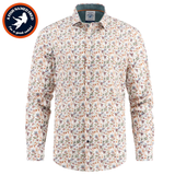 A Fish Named Fred Phesant Print Shirt Beige