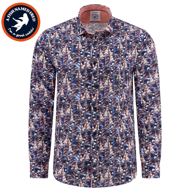 A Fish Named Fred Sail Away Navy Shirt Navy