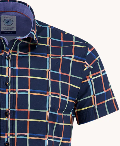 A Fish Named Fred Tron Line S/S Shirt Navy