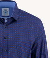A Fish Named Fred Navy Wagon Print Shirt Navy