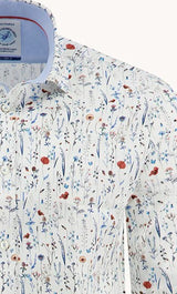 A Fish Named Fred Wild Flowers Shirt White