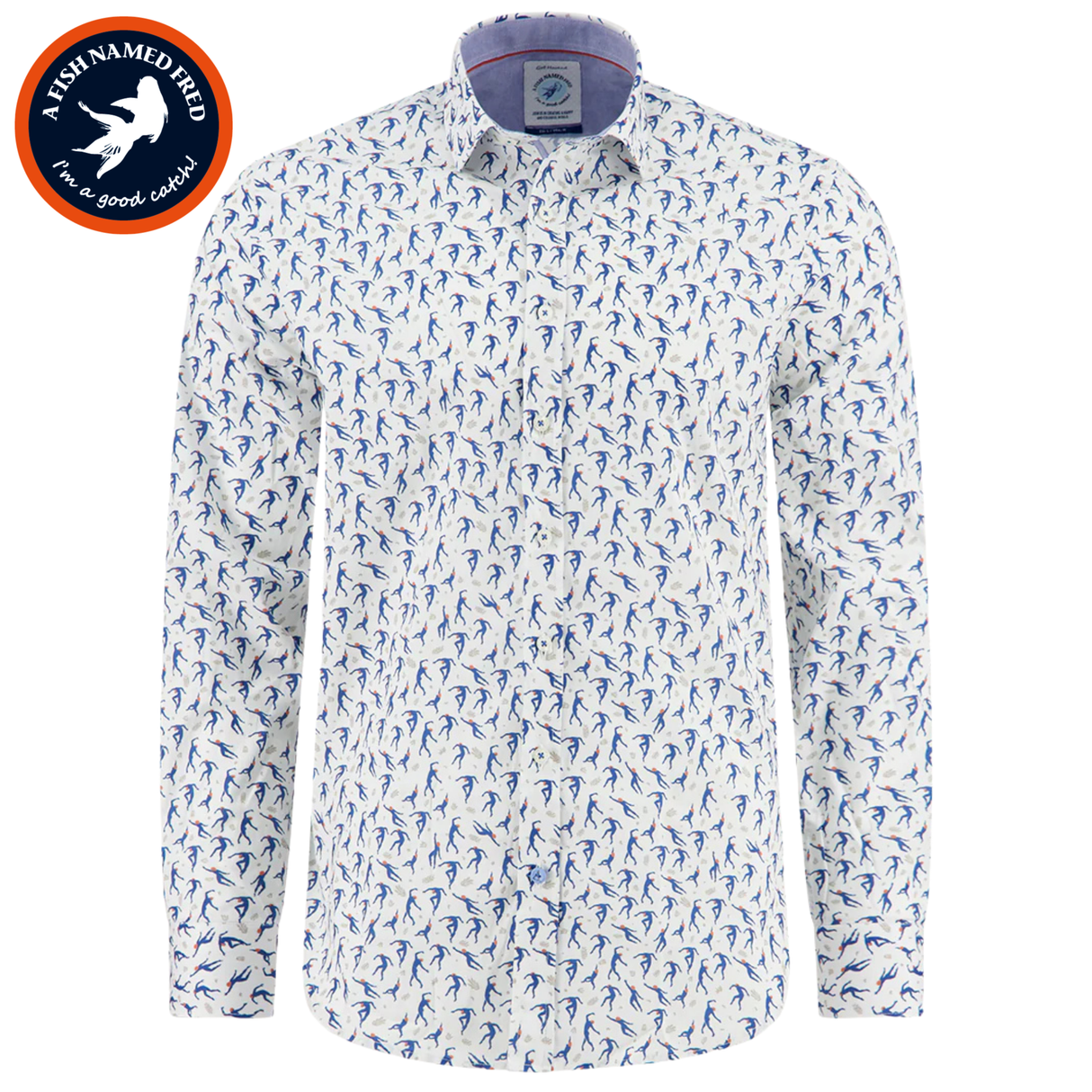 A Fish Named Fred Dancing Man Shirt White