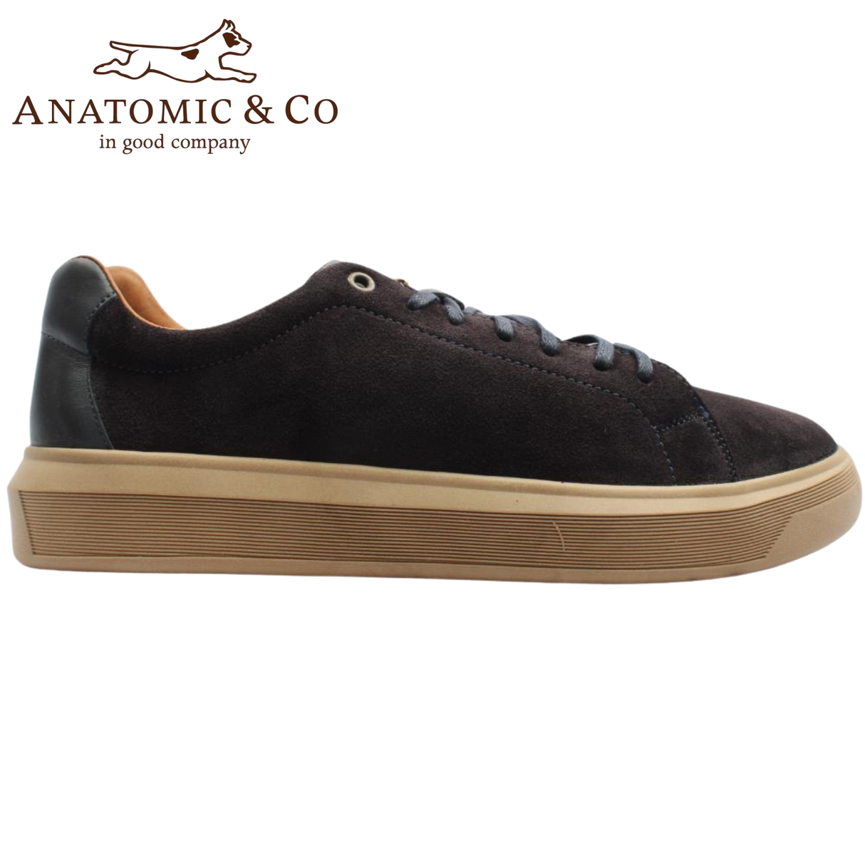 Anatomic Madeiro Navy Suede Trainers Navy