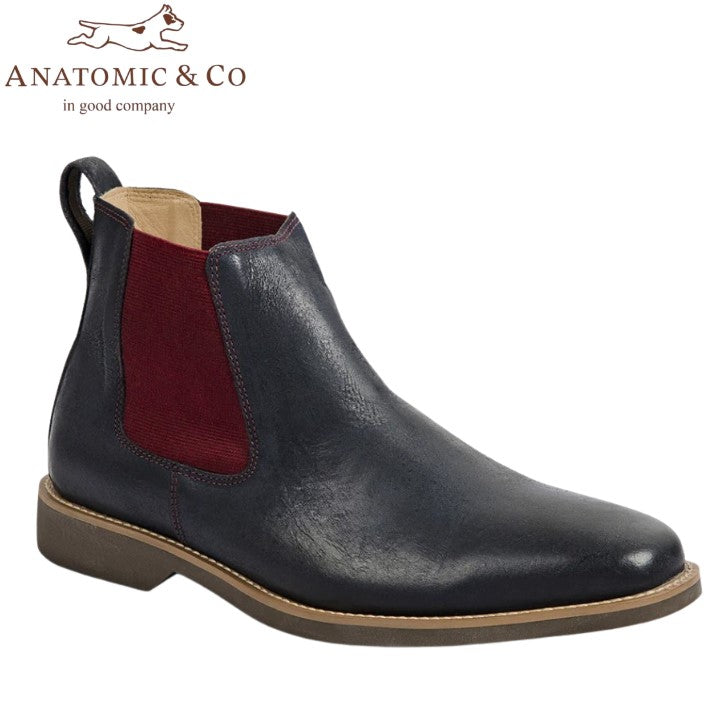 Anatomic Cardoso Leather Chelsea Boots Navy