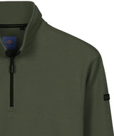 Baileys 1/4 Zip Structured Green Sweater Green